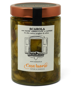 Scarola con olive "ammaccate" e capperi